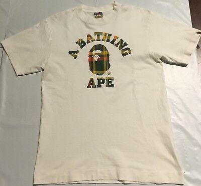 Og BAPE Logo - A BATHING APE OG Bape College Logo Tee Shirt Authentic - $74.99 ...
