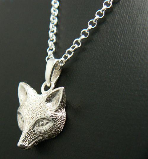Silver Fox Head Logo - Silver Fox Head Necklace Mad About Horses