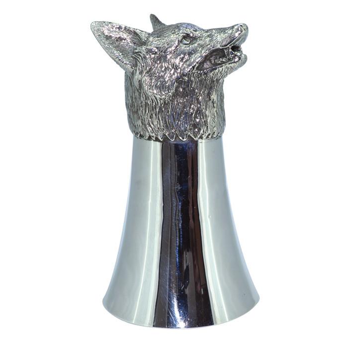Silver Fox Head Logo - Vintage Silver Fox Head Stirrup Cup. Vintage Equestrian
