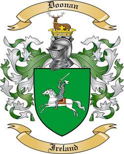 Doonan Logo - Doonan Family Crest from Ireland by The Tree Maker