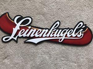 Leinenkugel Logo - Leinenkugel's Canoe Shaped Logo Metal Beer Sign 24x8” - Brand New ...