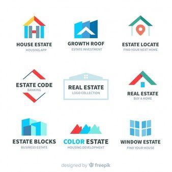 Real Estate Business Logo - Modern real estate logo collection Vector