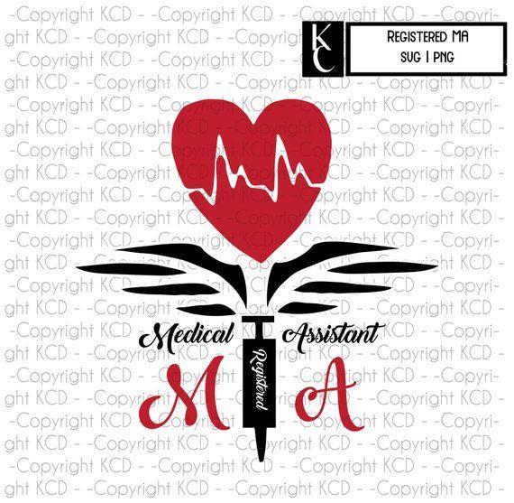 Medical Assistant Logo - Registered / Certified Medical Assistant SVG Syringe Heart | Etsy