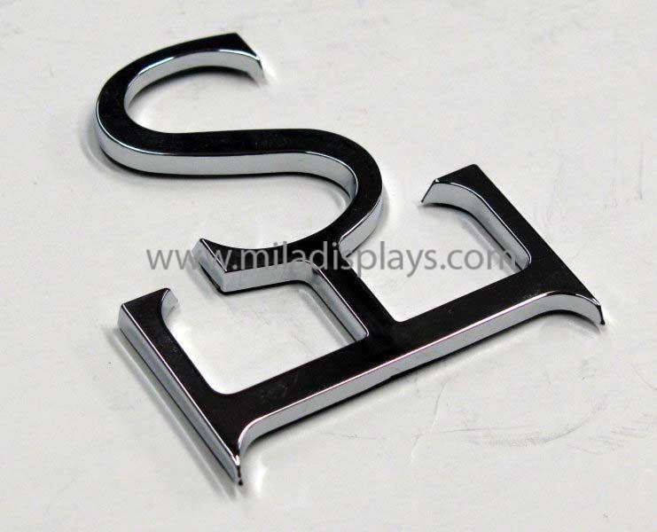 Red and Silver Automotive Emblems Logo - Mila Displays Nameplates & Automotive Emblems, Auto