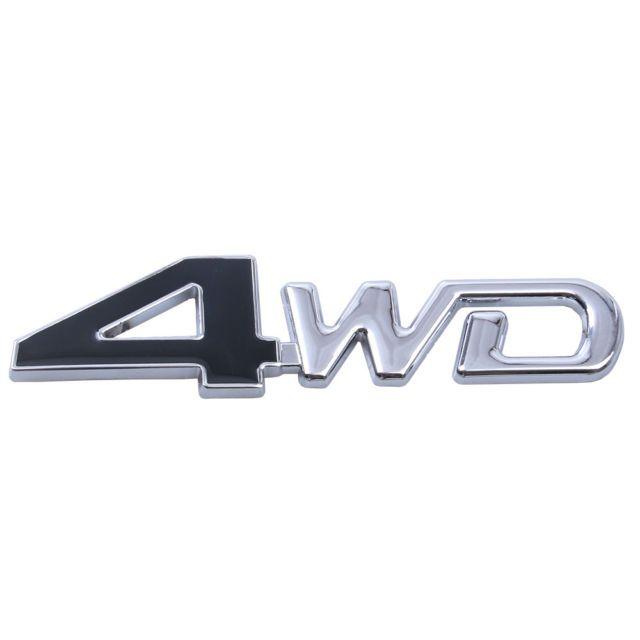 Red and Silver Automotive Emblems Logo - Red & Silver Metal 3D Emblem Badge Car SUV Body Rear Trunk 4 Wheel