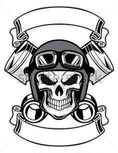 Reapers Automotive Mechanic Logo - Mechanic Logo Skull Handle Bars Engine Auto Car Part Biker