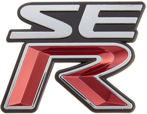 Red and Silver Automotive Emblems Logo - SUMEX LOGP644 Red Silver SE R Car Emblem (3x2 Inches)