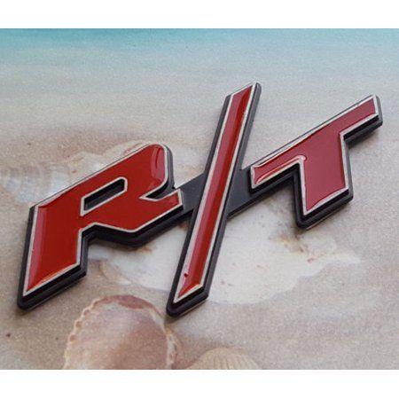 Red and Silver Automotive Emblems Logo - Metal Red Silver R T Dodge Ram Challenger Charger Emblem Car Badge