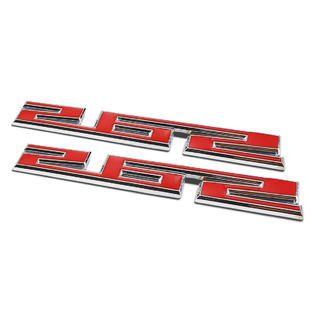 Red and Silver Automotive Emblems Logo - DNA Motoring 2 x Metal Emblem Decal Logo Trim Badge 262 (Red & Silver)