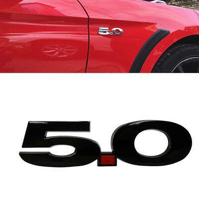 Mustang 5.0 Logo - 2X MATTE BLACK 3D Logo Ford Mustang 5.0 Side Fender Trunk Badge ...