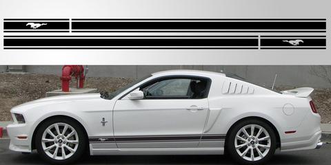 Ford Mustang 5.0 Logo - Mustang GT Logo Triple Stripe Vinyl Decal – Stripe Garage