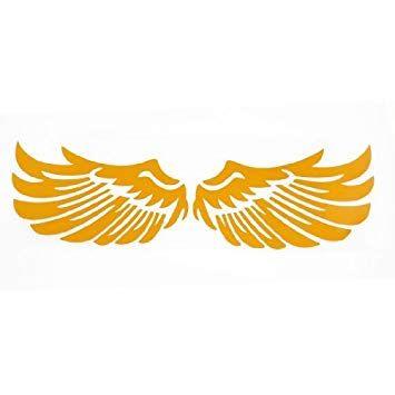 Yellow Angel Logo - DealMux Yellow Angel Wings Design Car Truck Badge Sticker Decal