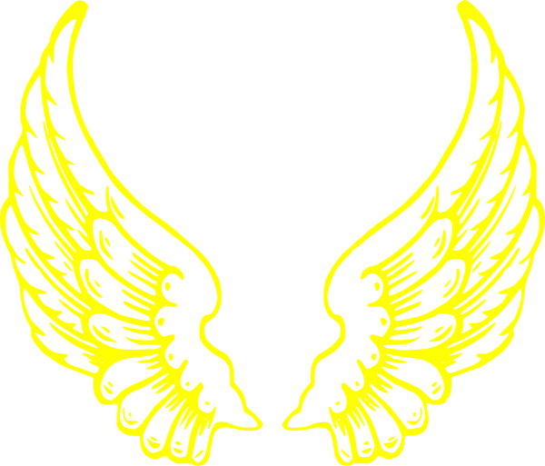 Yellow Angel Logo - Yellow Wings Clip Art at Clker.com - vector clip art online, royalty ...