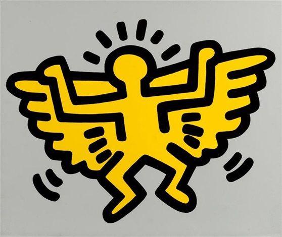 Yellow Angel Logo - Yellow angel by Keith Haring on artnet