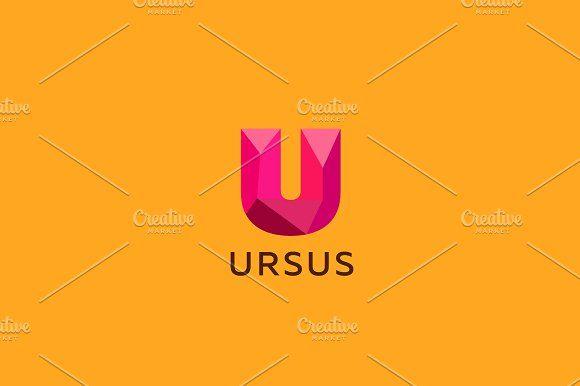 Colorful U Logo - Polygon letter U logo. Colorful font ~ Logo Templates ~ Creative Market