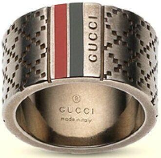 Silver and Red X Logo - kaminorth shop: GUCCI RING Gucci ring men's enamel stripes press