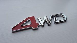 Silver and Red X Logo - Silver & Red 3D 4WD Metal Emblem Badge Sticker For Nissan X Trail