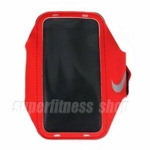 Silver and Red X Logo - Nike Lean Arm Band Lean Brassard, Fit Most Devices, Red x Silver