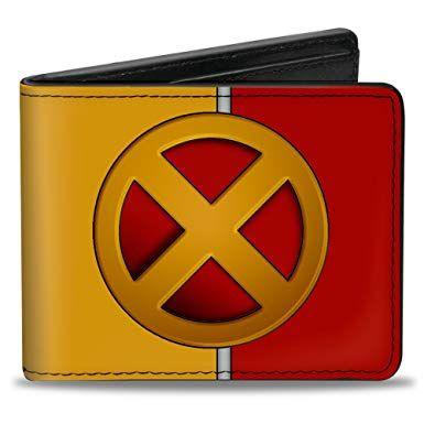 Silver and Red X Logo - Buckle-Down PU Bifold Wallet - X-Men Logo/Stripe Red/Gold/Silver ...