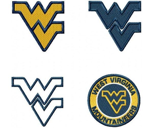 West Virginia Mountaineers Logo - West Virginia Mountaineers logo machine embroidery design for ...