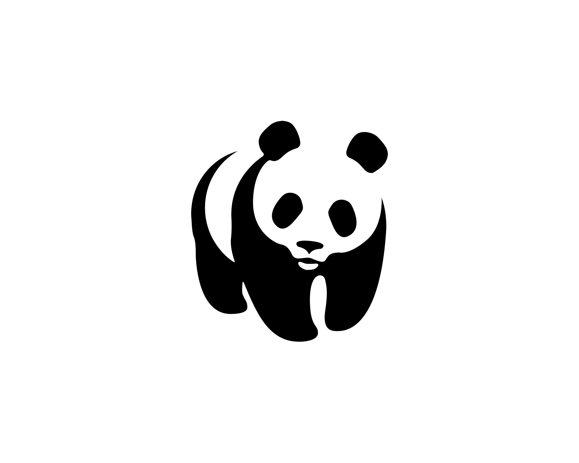 Black and White Animal Logo - WWF logo | Logok