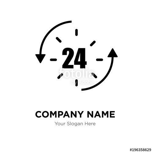 24 Hour Company Logo - cigarette pack company logo design template, Business corporate