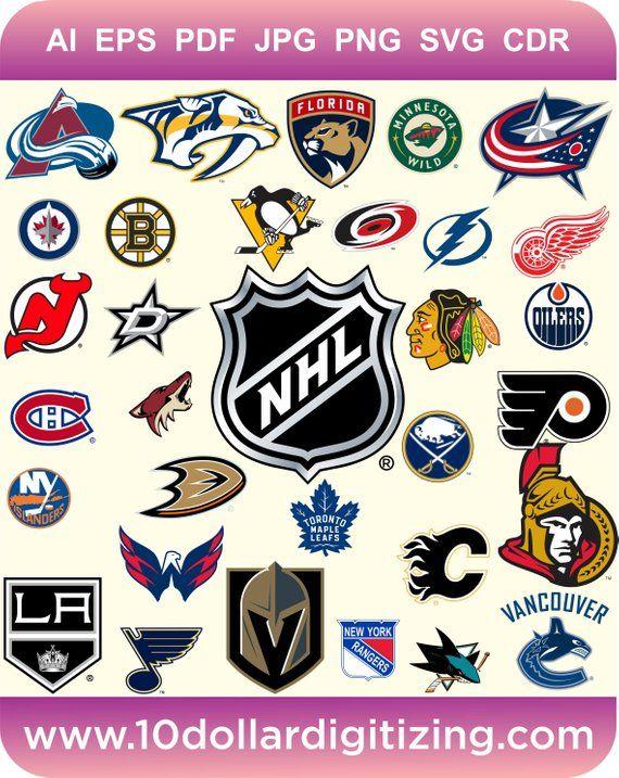 NHL Team Logo - Nhl team logos vector American nhl team logos vector files | Etsy