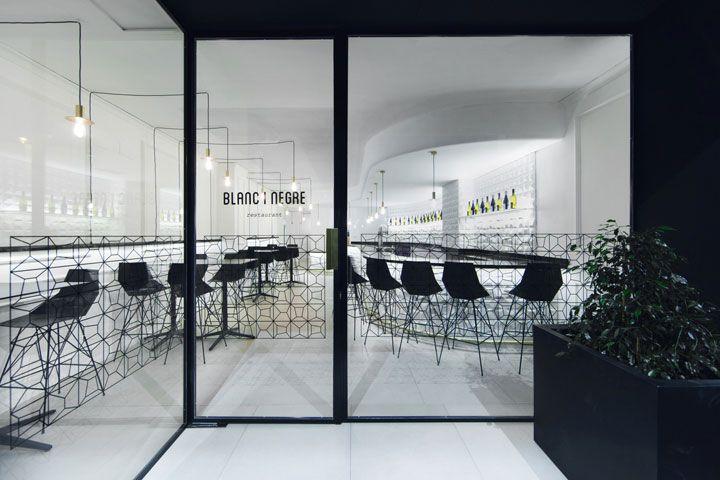 Black and White Restaurant Rectangle Logo - Black and White Restaurant Design Plays on Simplicity