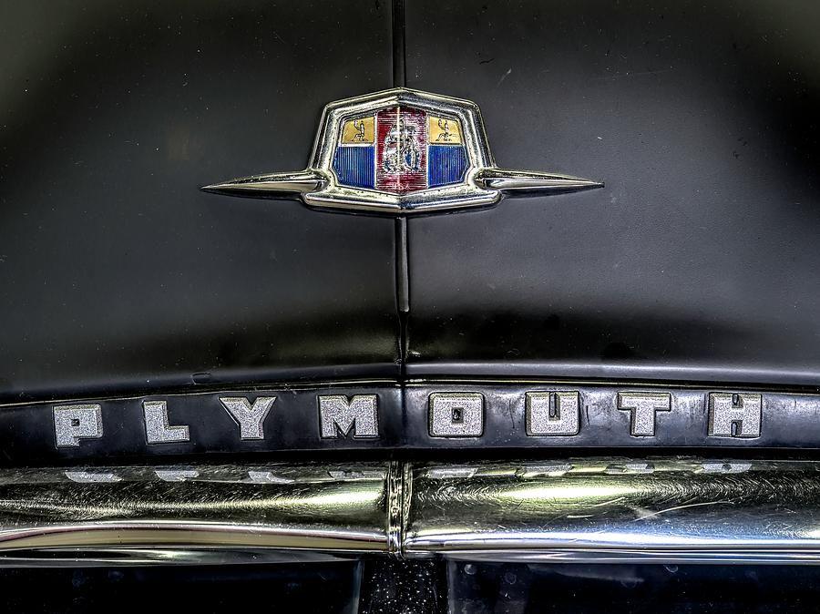 Plymouth Car Logo - Plymouth Sedan Logo Photograph by John Straton