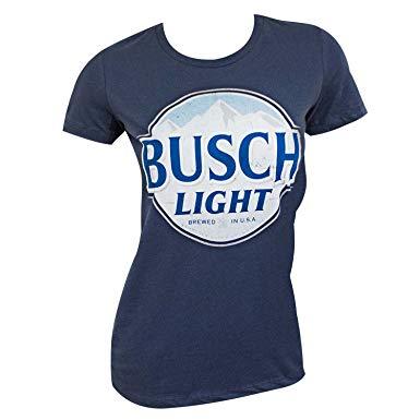 Busch Light Logo - Busch Light Logo Women's Dark Tee Shirt X Large: Clothing