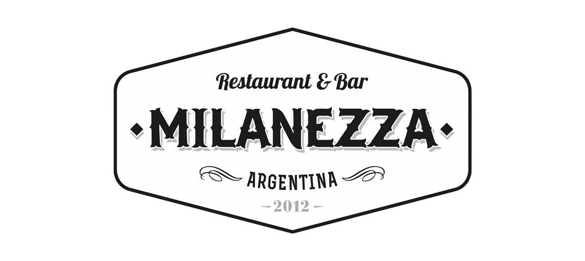 Black and White Restaurant Rectangle Logo - Milanezza Argentinian Restaurant & Bar Miami
