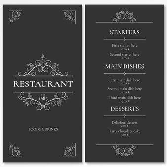 Black and White Restaurant Rectangle Logo - Restaurant Logo Vectors, Photos and PSD files | Free Download