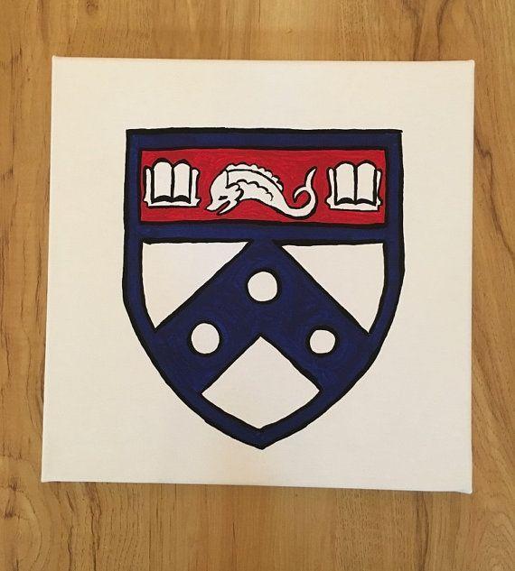 UPenn Logo - Show your Penn pride! This 12x12 acrylic painting on stretched