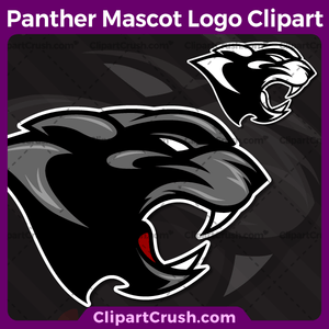 Panther Head Logo - Sports Panther Head Mascot Logo Clip Art, great for High School ...