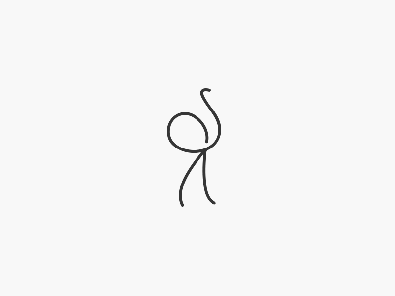 Ostrich Logo - Ostrich Line mark / logo | Dribbble | Logos, Logo design, Minimal logo