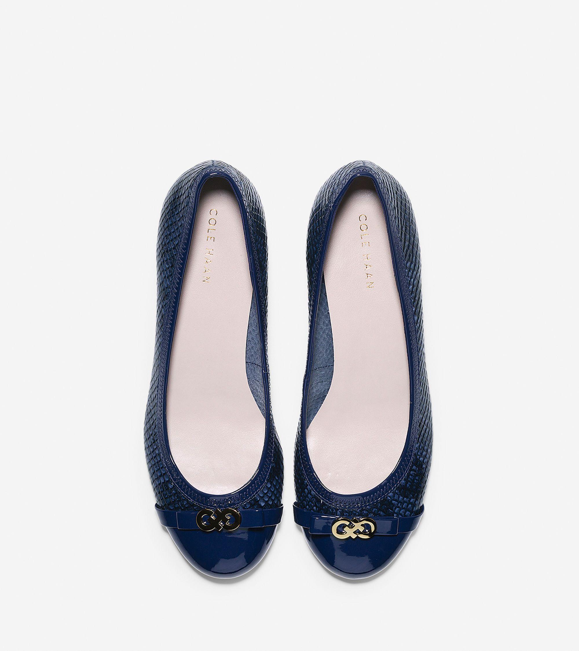 Cole Haan Logo - Elsie Logo Wedge 40mm in Blazer Blue Snake Print | Cole Haan Outlet