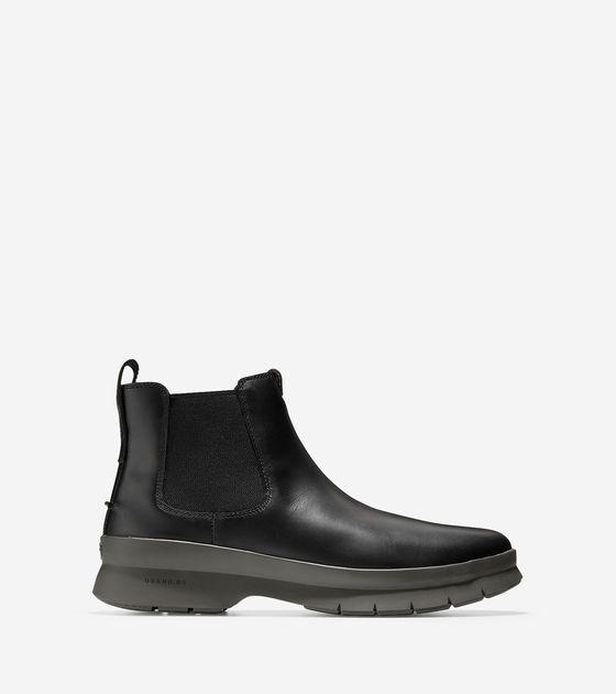 Cole Haan Logo - Men's Pinch Utility Waterproof Chelsea Boots in Black | Cole Haan