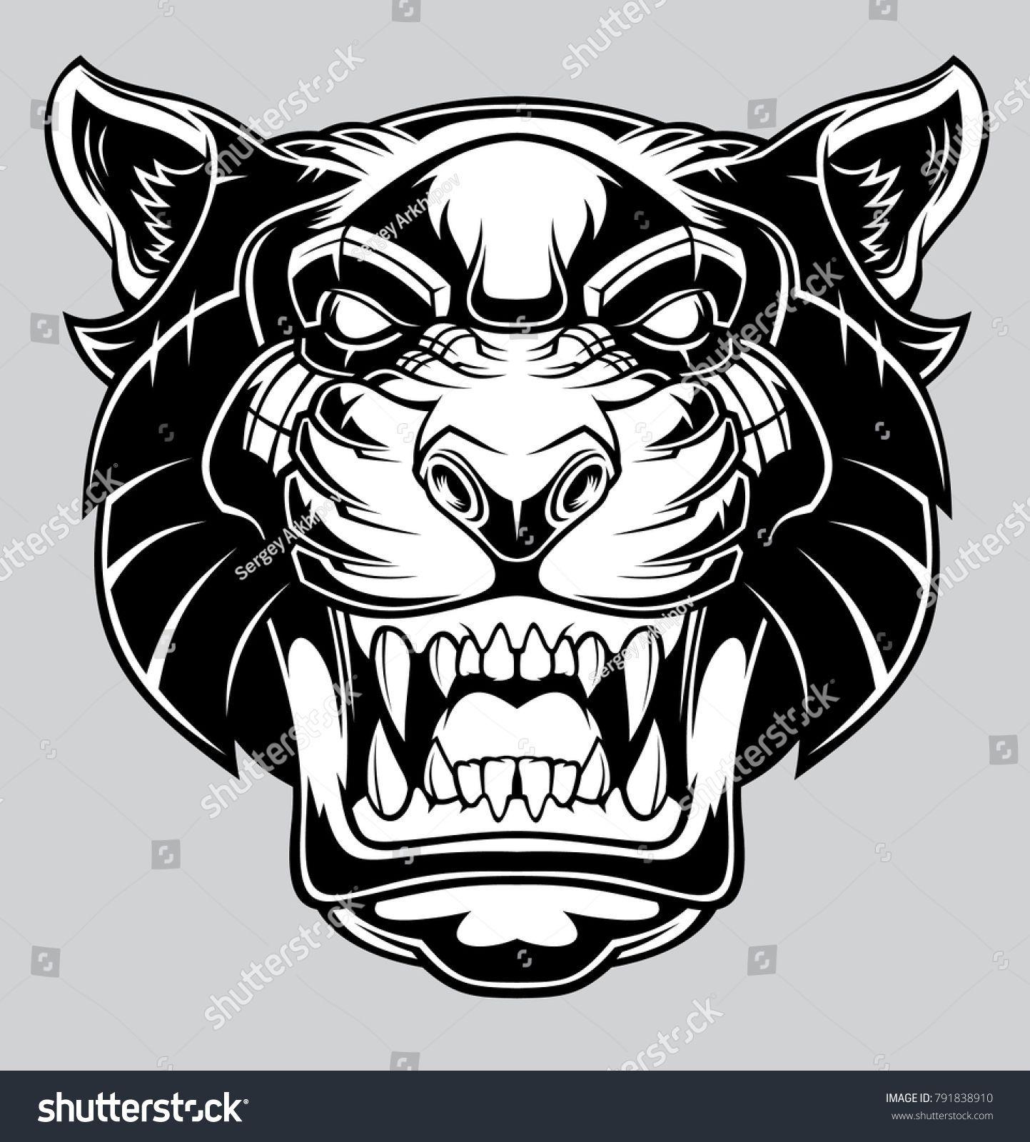 Panther Head Logo - Angry panther head logo. wild cat. Panther, Logos и Colour image