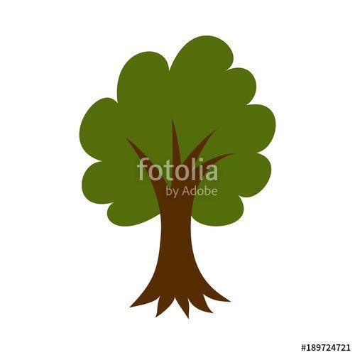 Brown Crown Logo - A simple stylized tree, a green crown or canopy, a brown trunk