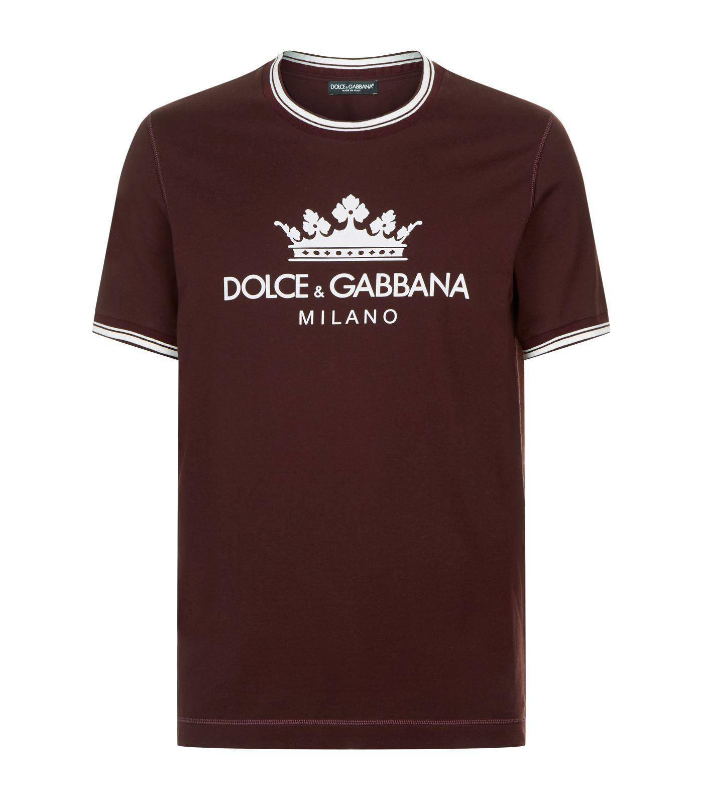 Brown Crown Logo - Dolce & Gabbana Crown Logo T-shirt in Brown for Men - Lyst