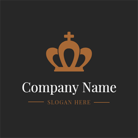 Brown Crown Logo - Free King Logo Designs. DesignEvo Logo Maker