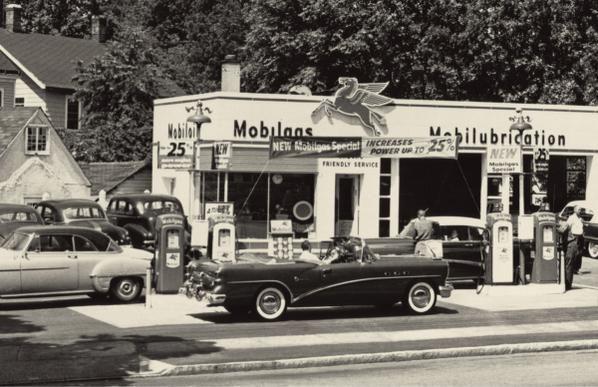 Pegasus Gas Station Logo - ExxonMobil - #TBT: This 1955 Mobil gas station shows