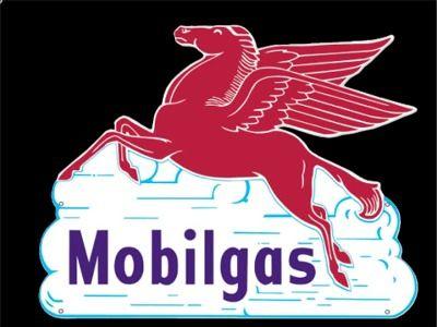 Pegasus Gas Station Logo - Mobil Gas - Pegasus In The Clouds Sign - Vintage Gas - Oil - Signs ...