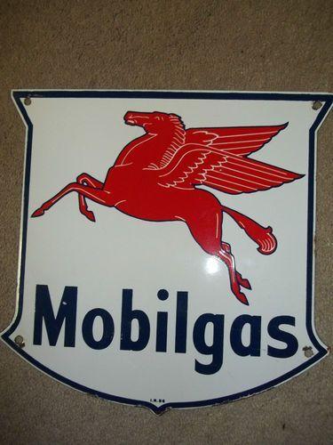 Pegasus Gas Station Logo - Vintage mobilgas 1956 pegasus mobil oil gas station pump porcelain