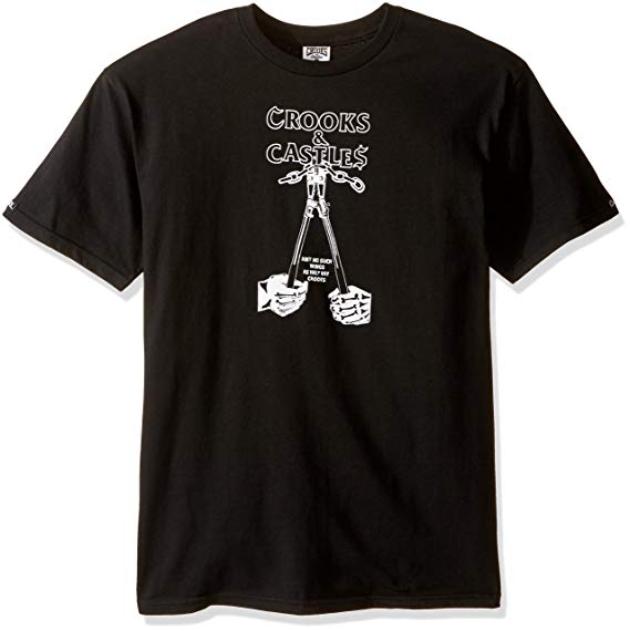 Crooks and Castles All Logo - Crooks & Castles Men's Rift T-Shirt, Black, Small: Amazon.co.uk ...