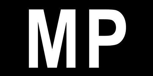 Army MP Logo - BLACK Armband Style MP Sticker (army military police logo)