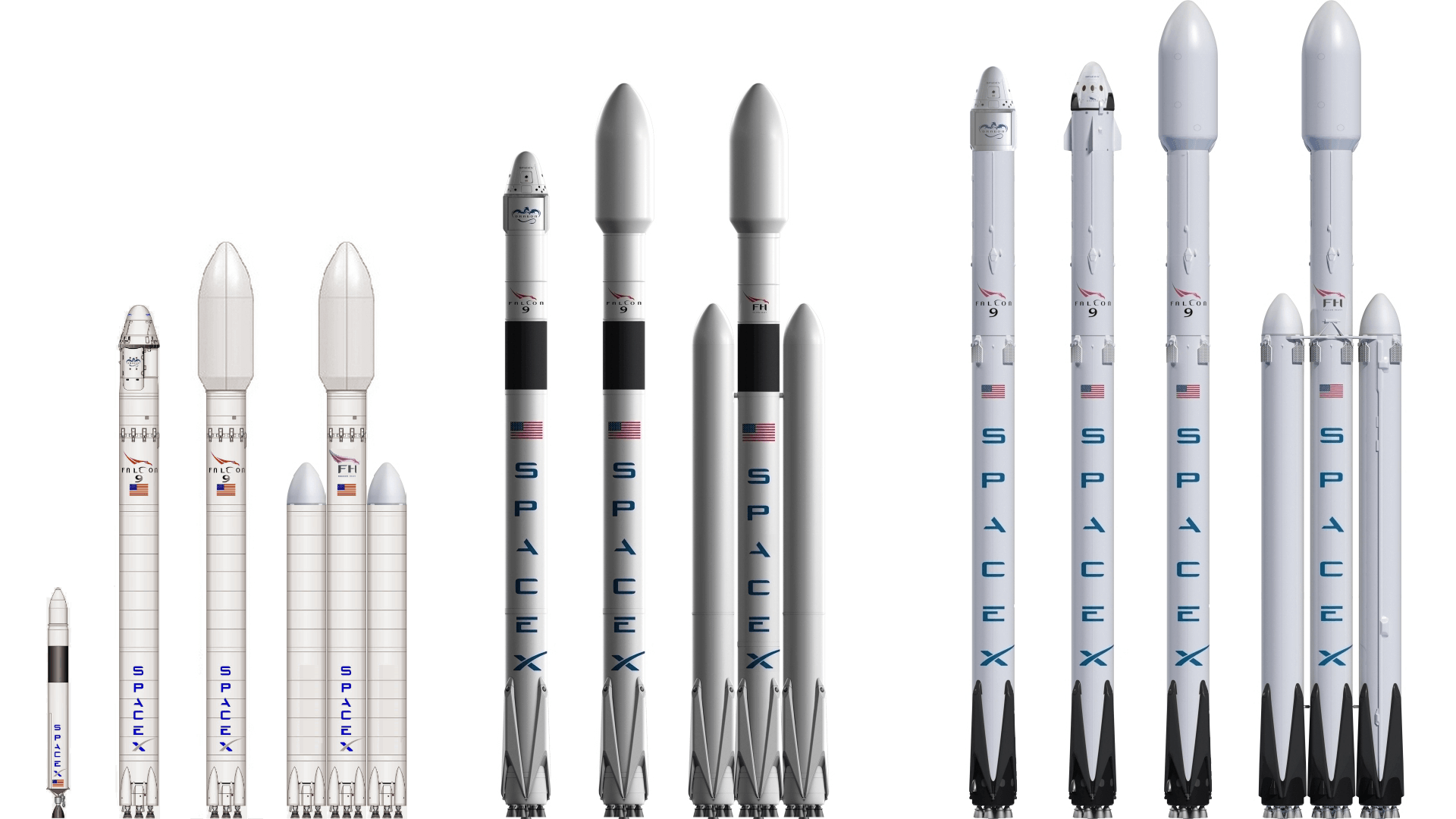 Falcon 9 Rocket Logo - Falcon 9 v1.2 /FH Renders : spacex