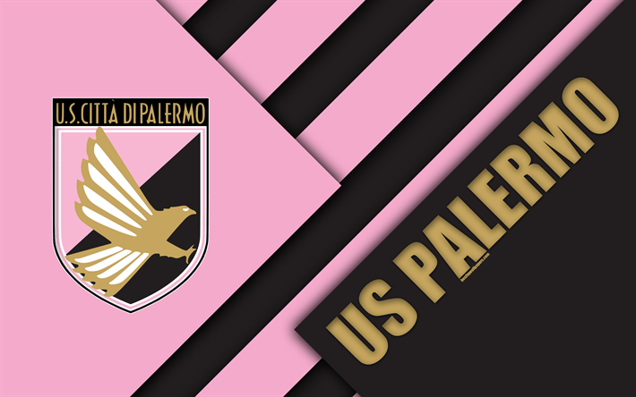 Palermo Logo - Download wallpapers US Palermo, 4k, material design, logo, pink ...