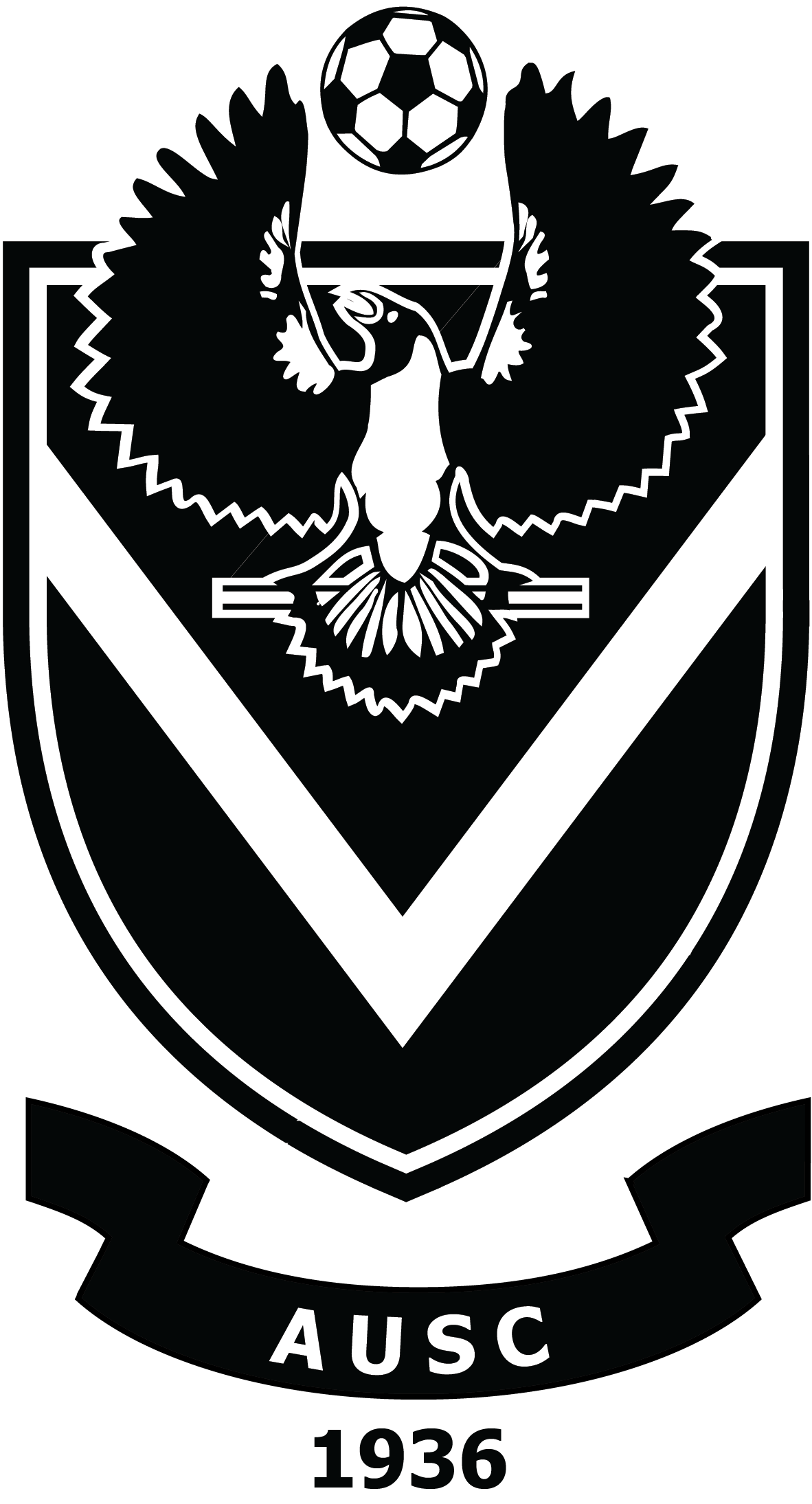 Black and White Soccer Logo - Adelaide University Soccer Club