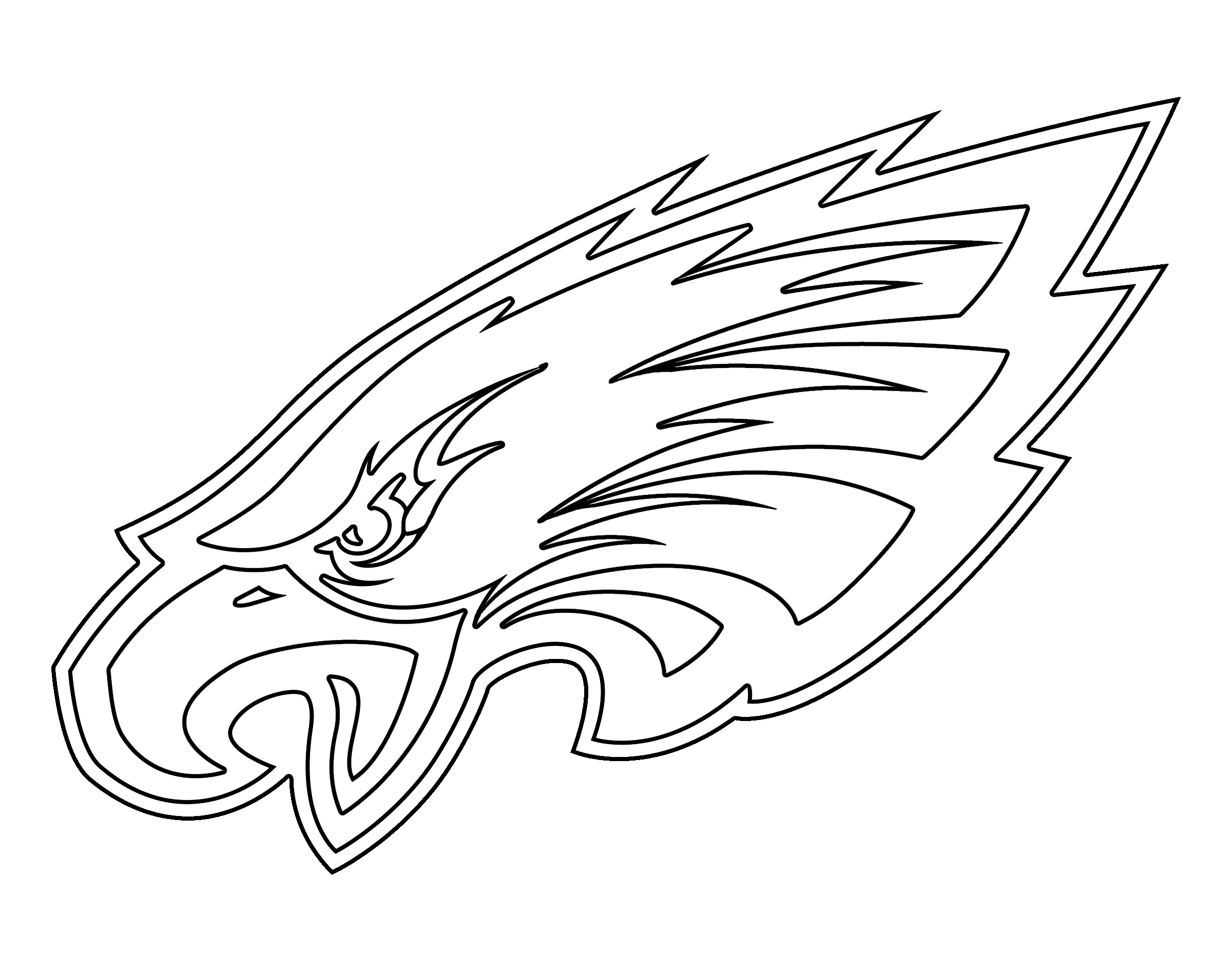 Black and White Philadelphia Eagles Logo